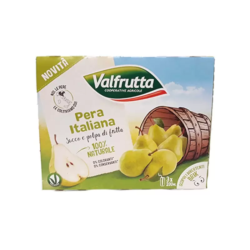 Valfrutta Succhi Pera 3 Brick da 200ml - 1 conf