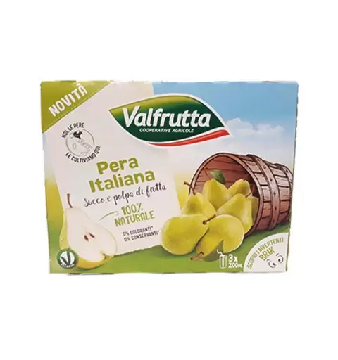 Valfrutta Succhi Pera 3 Brick da 200ml - 1 conf