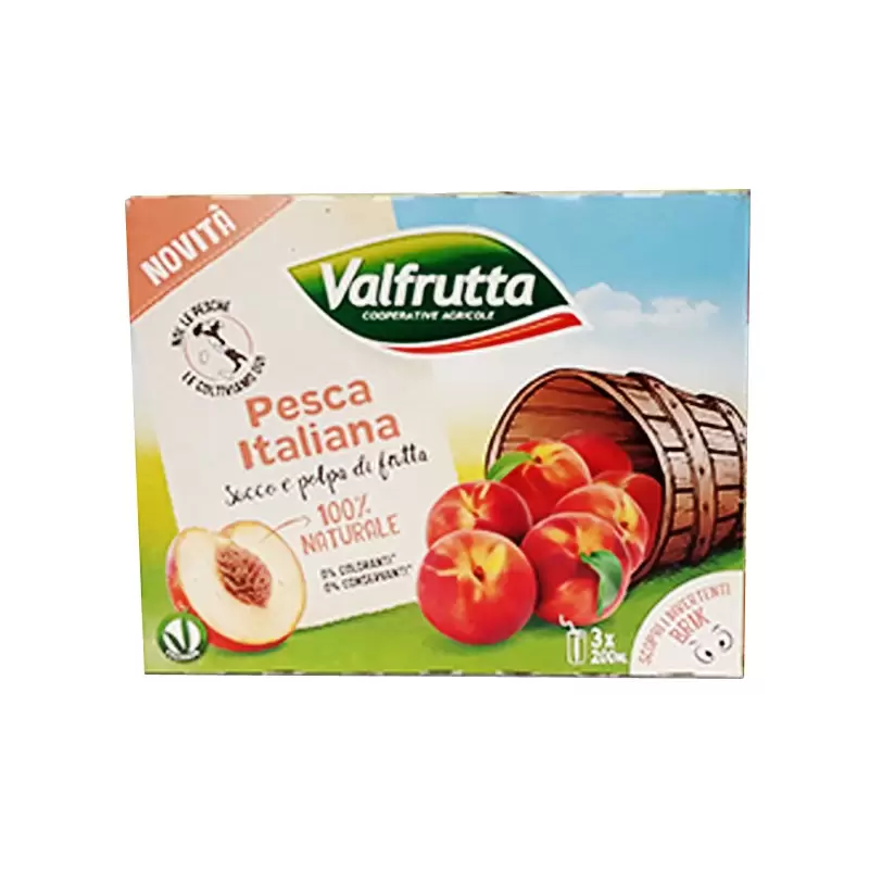 Valfrutta Succhi Pesca 3 Brick da 200ml - 1 conf