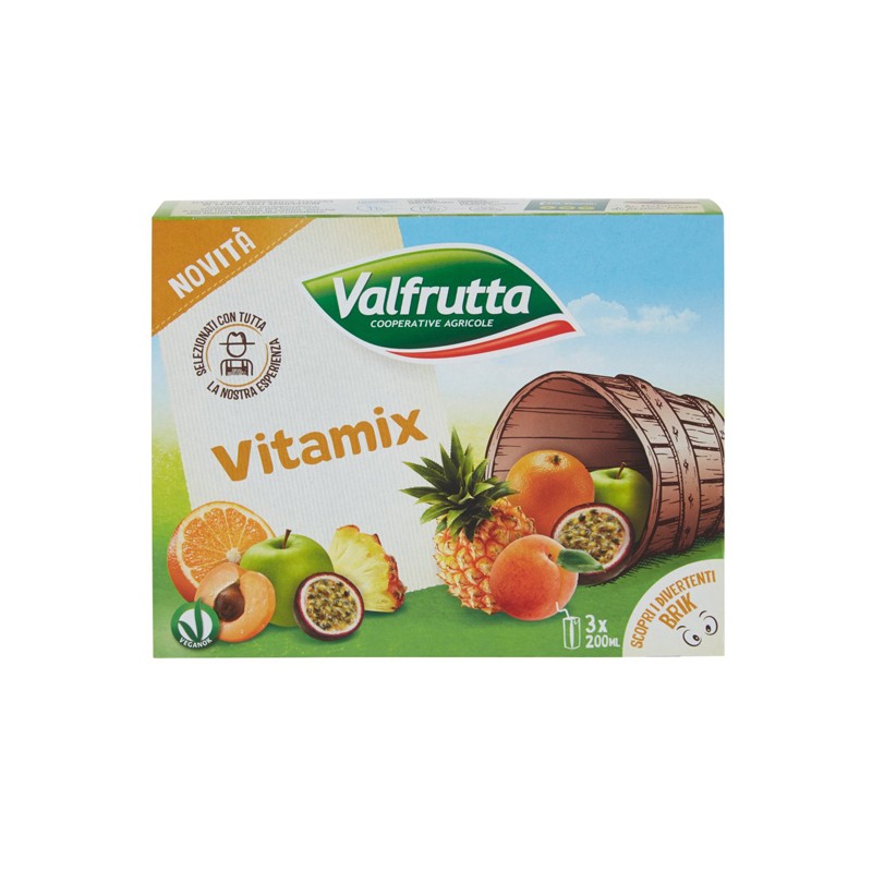 Valfrutta Succhi Vitamix 3 Brick da 200ml - 1 conf