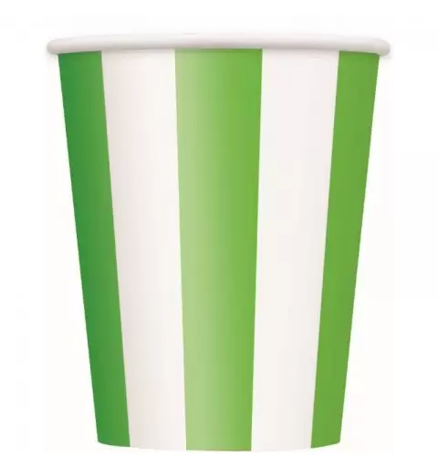 BICCHIERI A STRISCE VERDI UNIQUE - 6 PZ