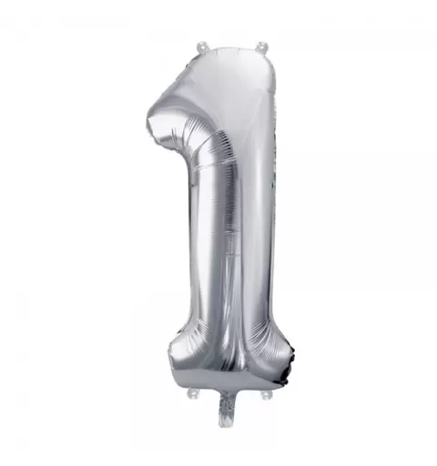 Palloncino Numero Foil Argento 1 86 cm FB1M-1-018