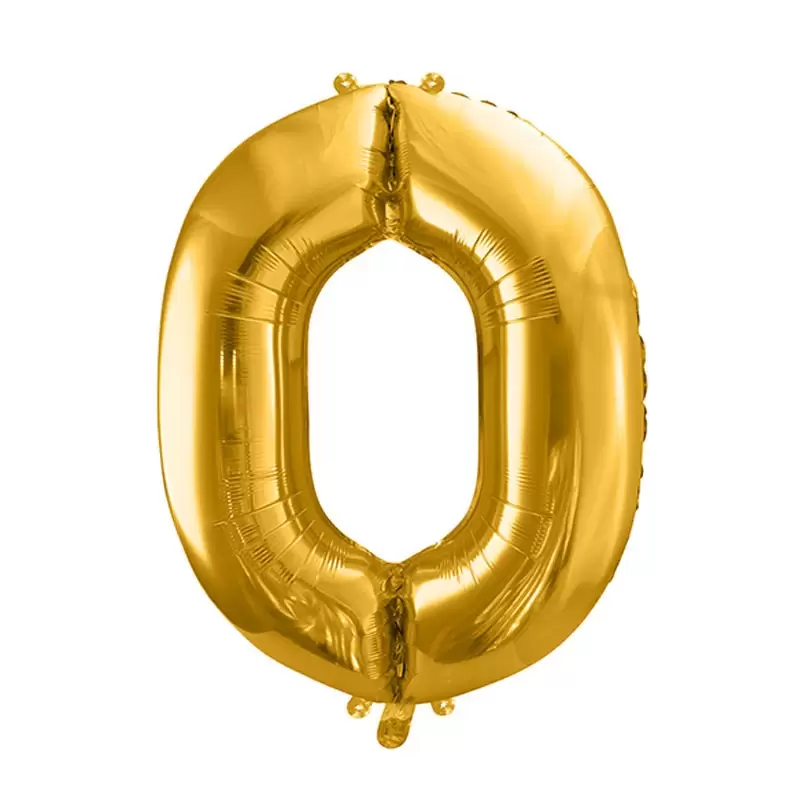 Palloncino Numero Foil Oro 0 86 cm FB1M-0-019