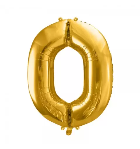 Palloncino Numero Foil Oro 0 86 cm FB1M-0-019
