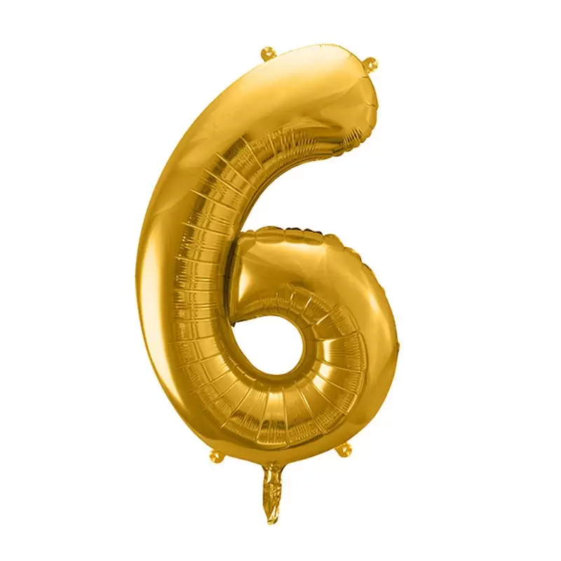 Palloncino Numero Foil Oro 6 86 cm FB1M-6-019