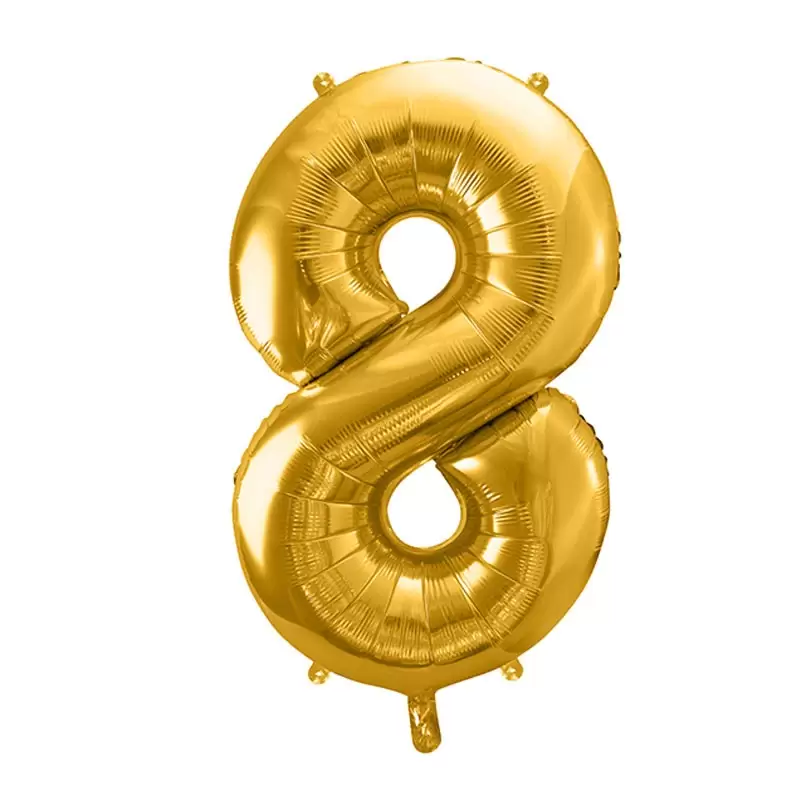 Palloncino Numero Foil Oro 8 86 cm FB1M-8-019
