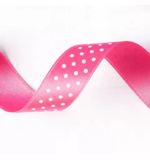 NASTRINO FUCSIA A POIS DI RASO