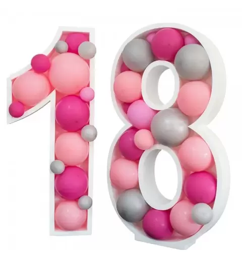 NUMERO O LETTERA PORTA PALLONCINI IN POLISTIROLO