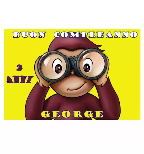 CIALDA RETTANGOLARE CURIOSO COME GEORGE PERSONALIZZABILE