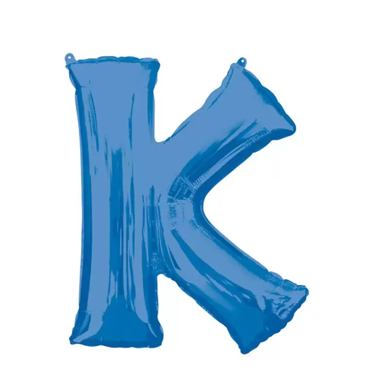 PALLONCINO FOIL LETTERA K BLU 40 CM