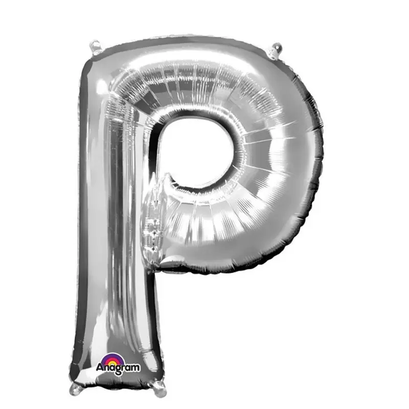 PALLONCINO FOIL LETTERA P ARGENTO 40 CM – 3304201