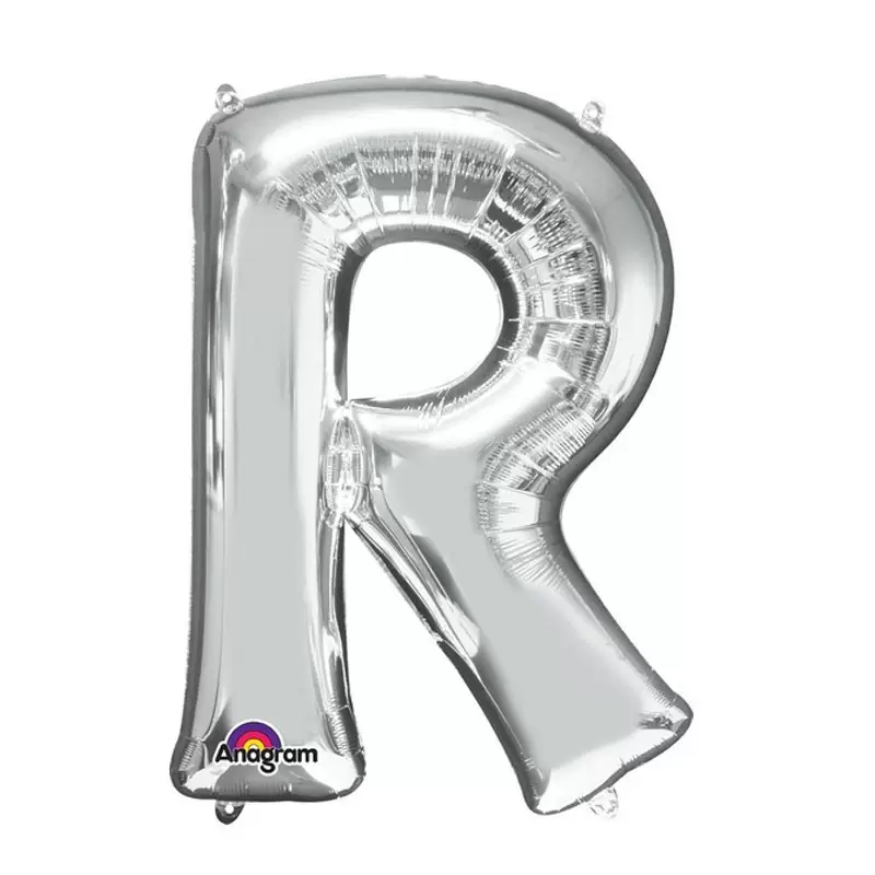PALLONCINO FOIL LETTERA R ARGENTO 40 CM – 3304601