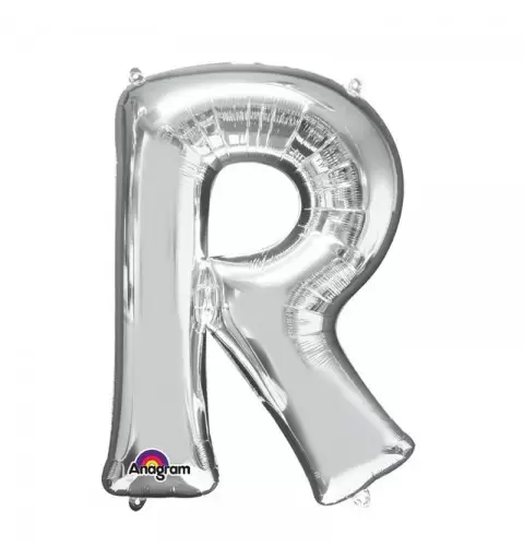 PALLONCINO FOIL LETTERA R ARGENTO 40 CM – 3304601
