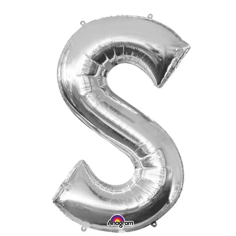 PALLONCINO FOIL LETTERA S ARGENTO 40 CM – 3304801