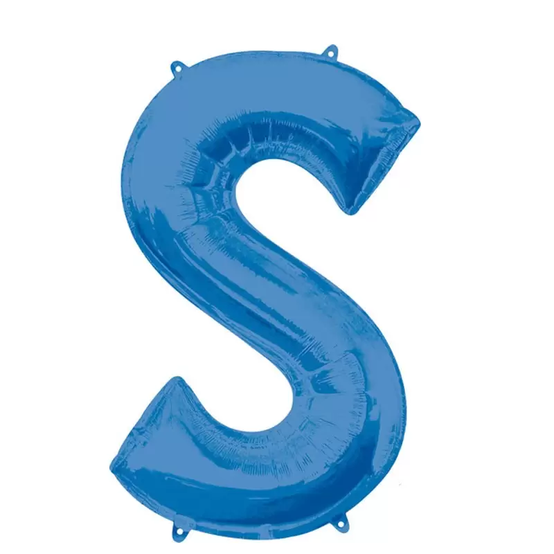 PALLONCINO FOIL LETTERA S BLU 40 CM - 00549