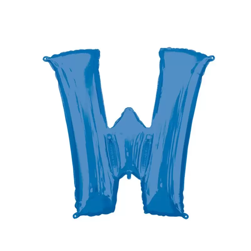 PALLONCINO FOIL LETTERA W BLU 40 CM
