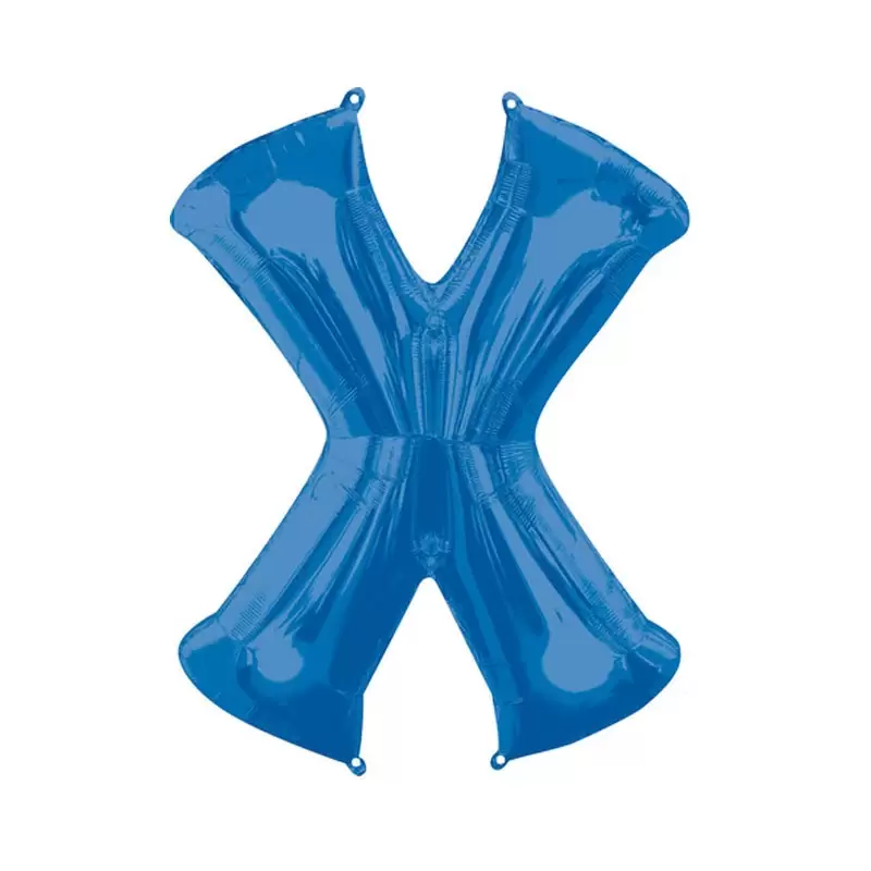PALLONCINO FOIL LETTERA X BLU 40 CM