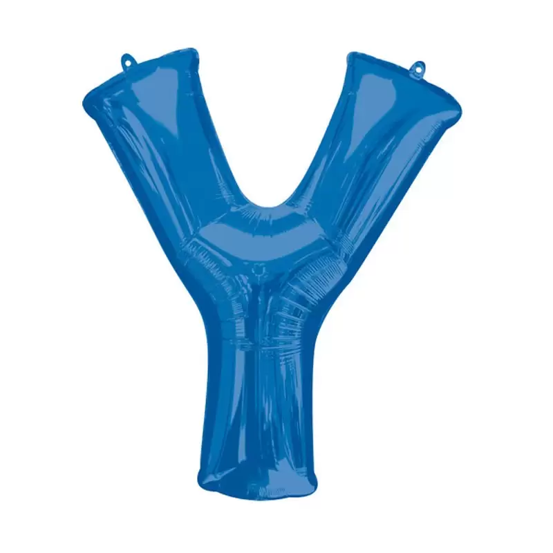 PALLONCINO FOIL LETTERA Y BLU 40 CM - 00555
