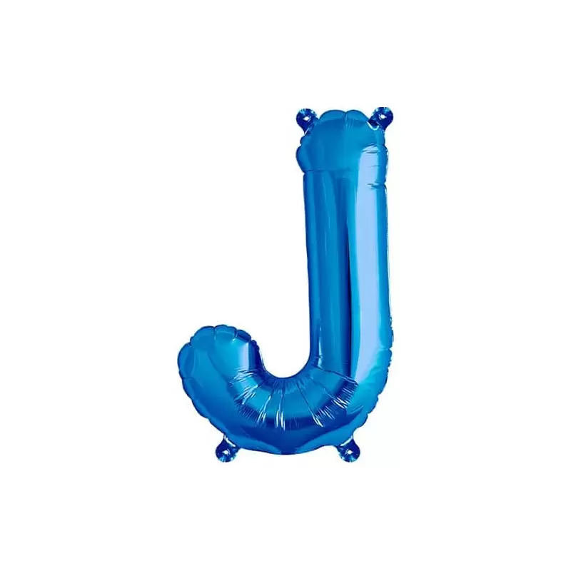 PALLONCINO FOIL LETTERA J BLU 35 CM