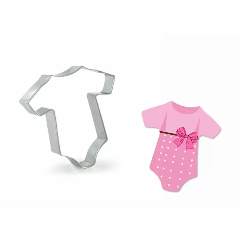 TAGLIA PASTA BODY CON 20 MINI CIALDE BODY ROSA CON FIOCCO