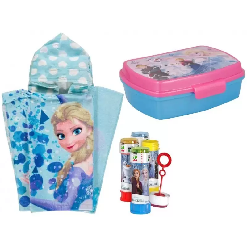 SET MARE FROZEN DISNEY N.19 - PONCHO PORTAMERENDA E BOLLE