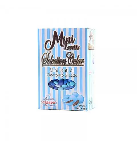 Confetti Crispo Mini Lentis Selection Color Celesti- Mini lenticchie di cioccolato al latte