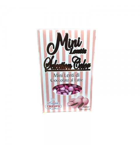Confetti Crispo Mini Lentis Selection Color rosa - Mini lenticchie di cioccolato al latte