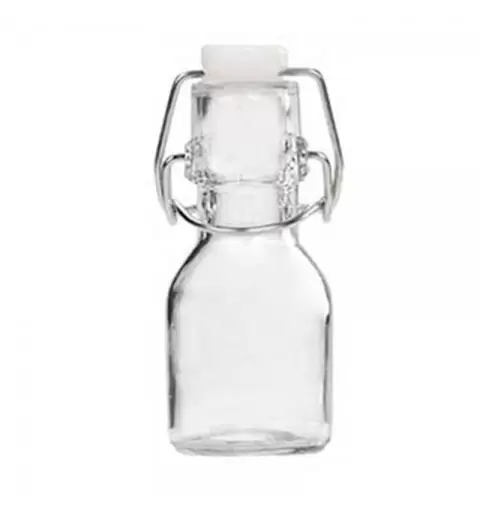 BOTTIGLIA DI VETRO PICCOLA VINTAGE CON TAPPO 70 ML