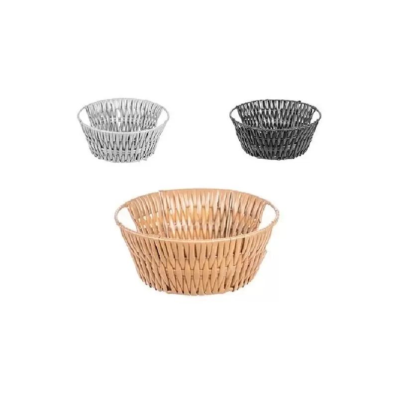 3 CESTINI PER IL PANE ROTONDI IN COLORI ASSORTITI