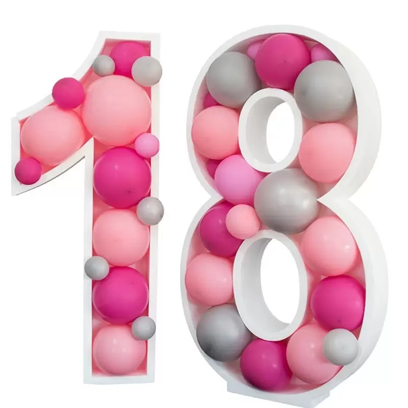 PORTA PALLONCINI MAXI IN POLISTIROLO A FORMA DI NUMERO H 150 CM - 1821