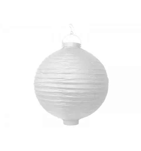 LANTERNA IN CARTA BIANCA CON LAMPADINA 30 CM
