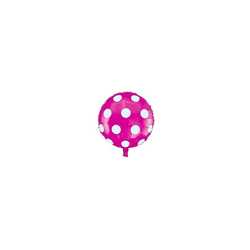 PALLONCINO FOIL FUCSIA A POIS TONDO