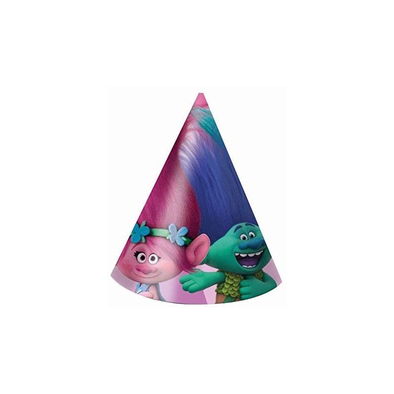 Cappellini Trolls per feste 4790 6pz