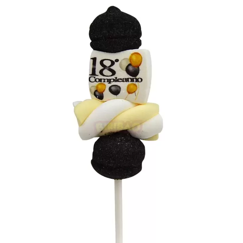MINI SPIEDINI DI MARSHMALLOW 18 ANNI NUOVA GRAFIGA 1 PZ - 0887