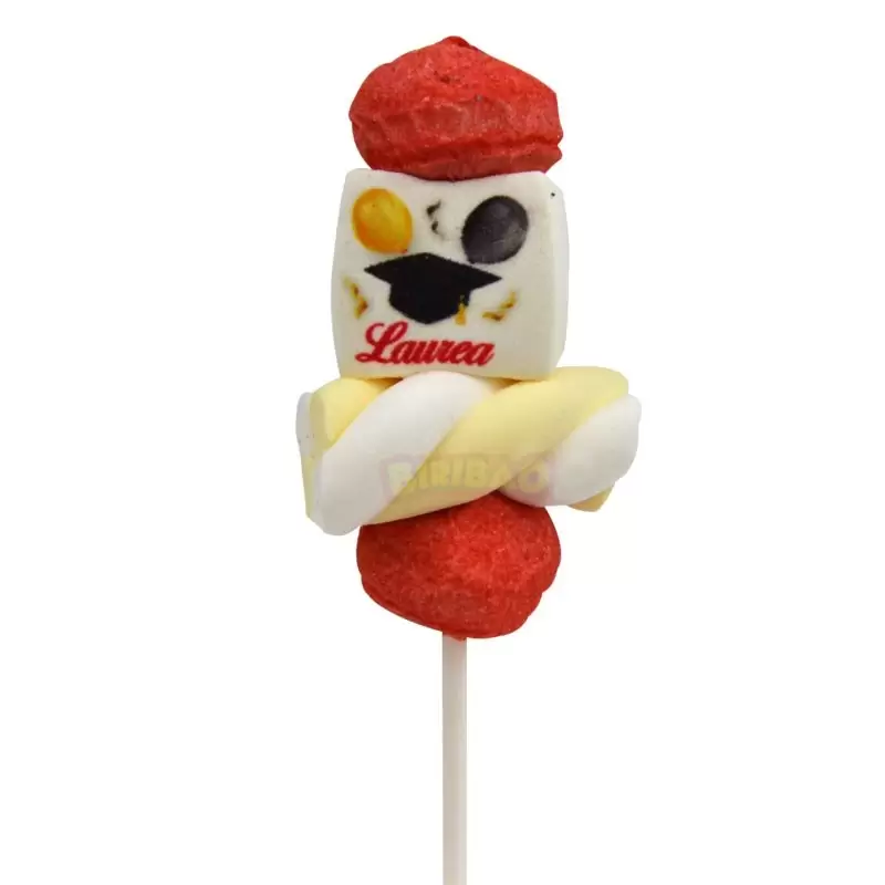 MINI SPIEDINI DI MARSHMALLOW LAUREA ORO E NERO NUOVA GRAFIGA 1 PZ - 1886