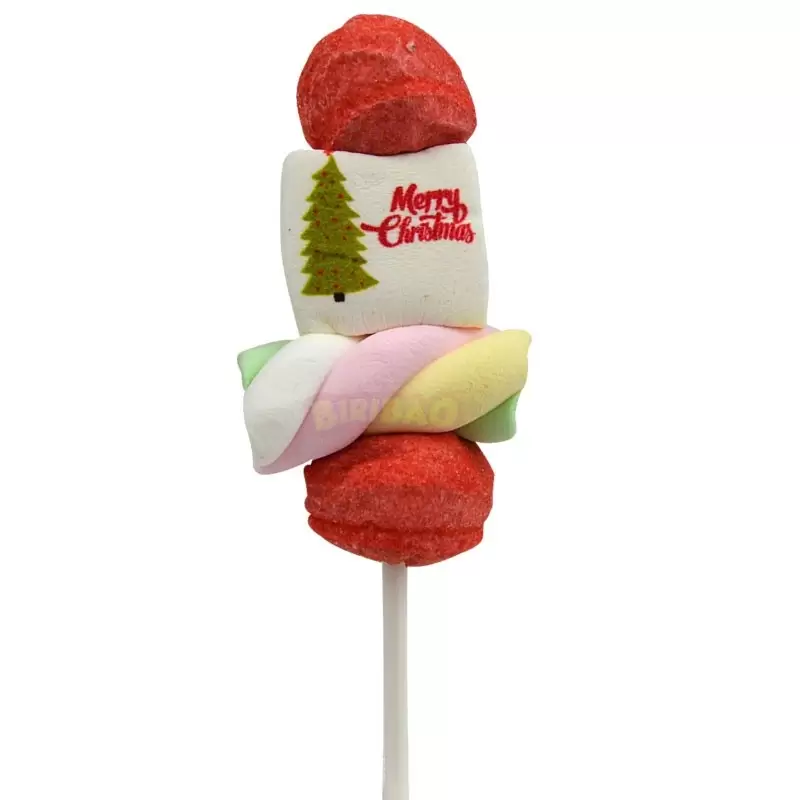 MINI SPIEDINI DI MARSHMALLOW MERRY CHRISTMAS NUOVA GRAFIGA 1 PZ - 1888