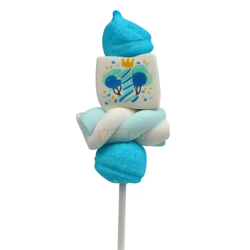 MINI SPIEDINI DI MARSHMALLOW PRIMO COMPLEANNO BLU NUOVA GRAFIGA 1 PZ - 1883