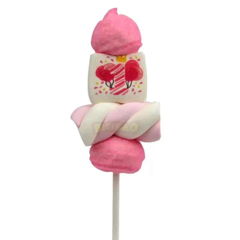 MINI SPIEDINI DI MARSHMALLOW PRIMO COMPLEANNO PALLONCINI ROSA NUOVA GRAFIGA 1 PZ - 0880