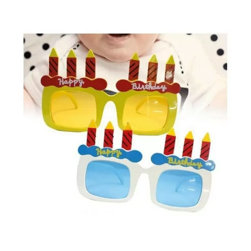 OCCHIALI BUON COMPLEANNO CON CANDELINE