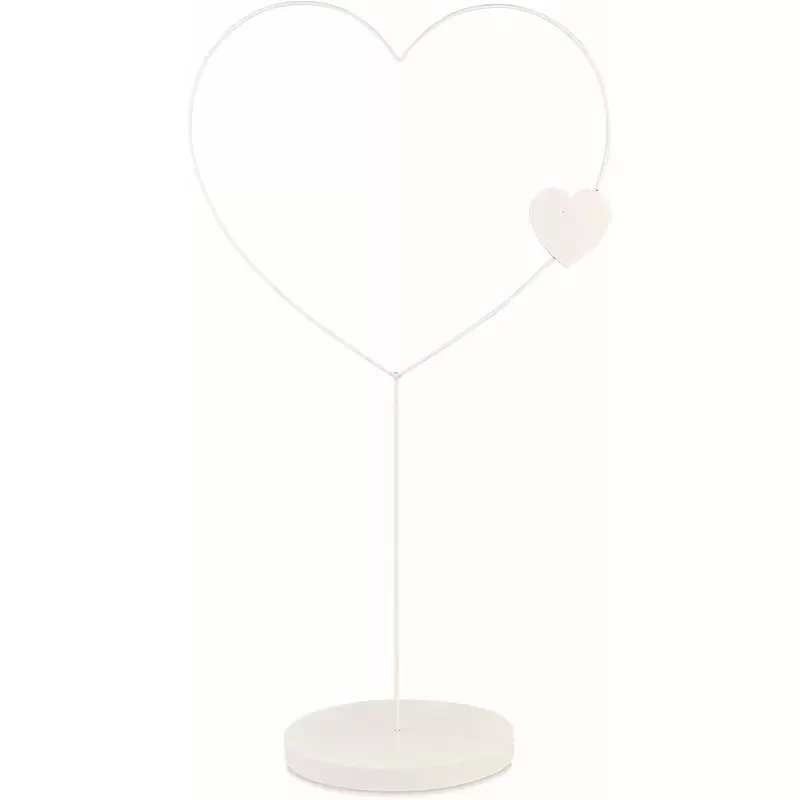 CUORE DI METALLO DECORATIVO CON BASE