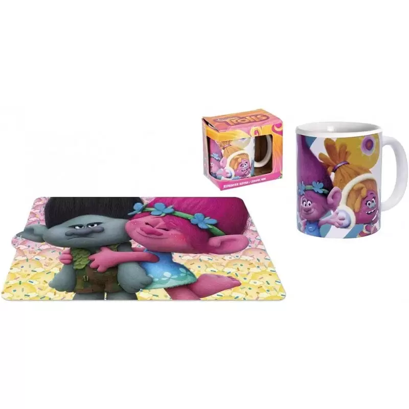 SET PAPPA TROLLS - TOVAGLIETTA E TAZZA