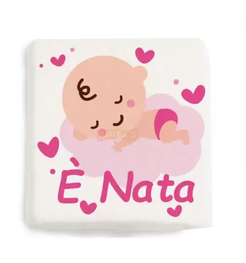 Mini Quadratino Marshmallow Stampati è nata nuova grafica 20 pz - 0889