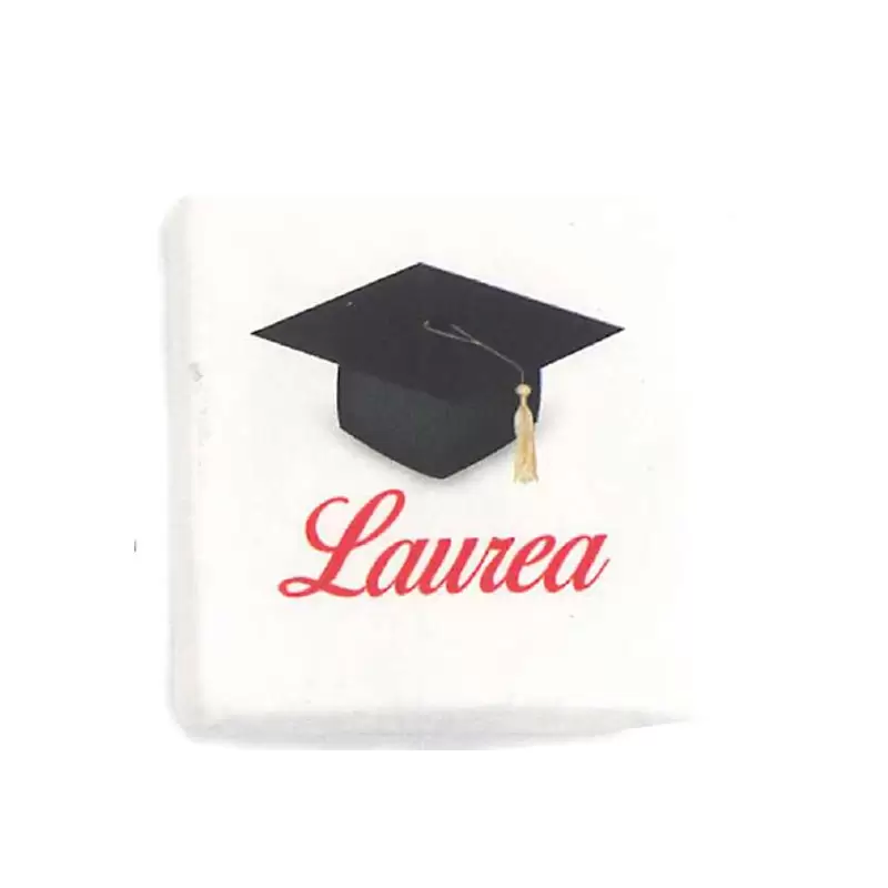 Mini Quadratino Marshmallow Stampati laurea nuova grafica 20 pz - 0896
