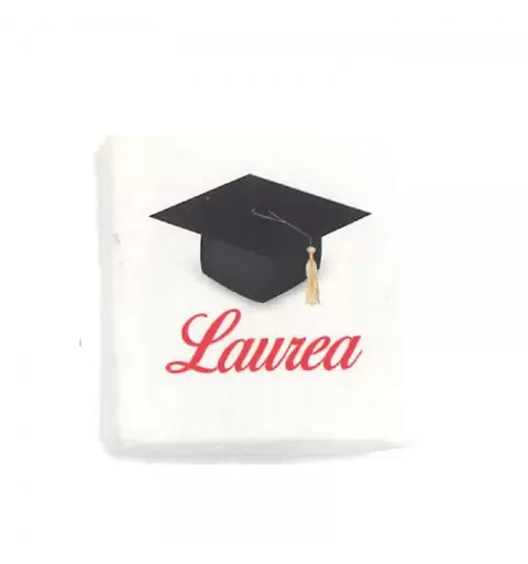 Mini Quadratino Marshmallow Stampati laurea nuova grafica 20 pz - 0896