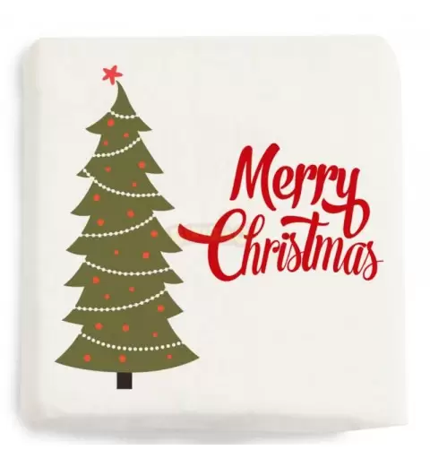 Mini Quadratino Marshmallow Stampati merry christmas nuova grafica 20 pz - 1890