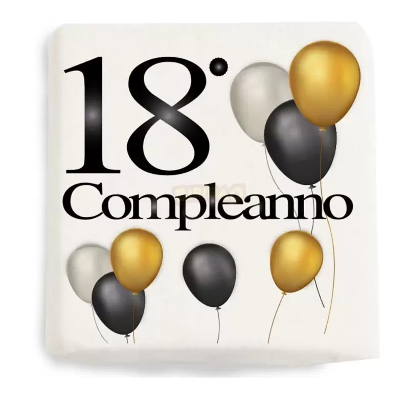 Mini Quadratino Marshmallow Stampati18 anni nuova grafica 20 pz - 1884
