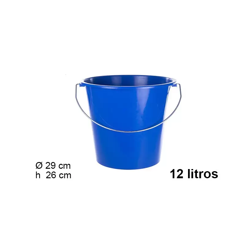 Secchio in plastica con manico in ferro 12lt 103039