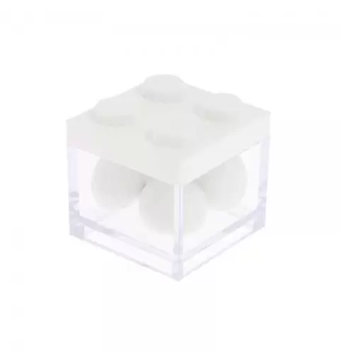 SCATOLINA LEGO PORTACONFETTI BIANCA - 1 PZ