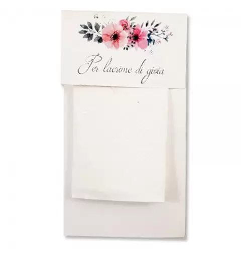 CARTONCINO PORTAFAZZOLETTI MATRIMONIO GEOMETRIC FLOWERS