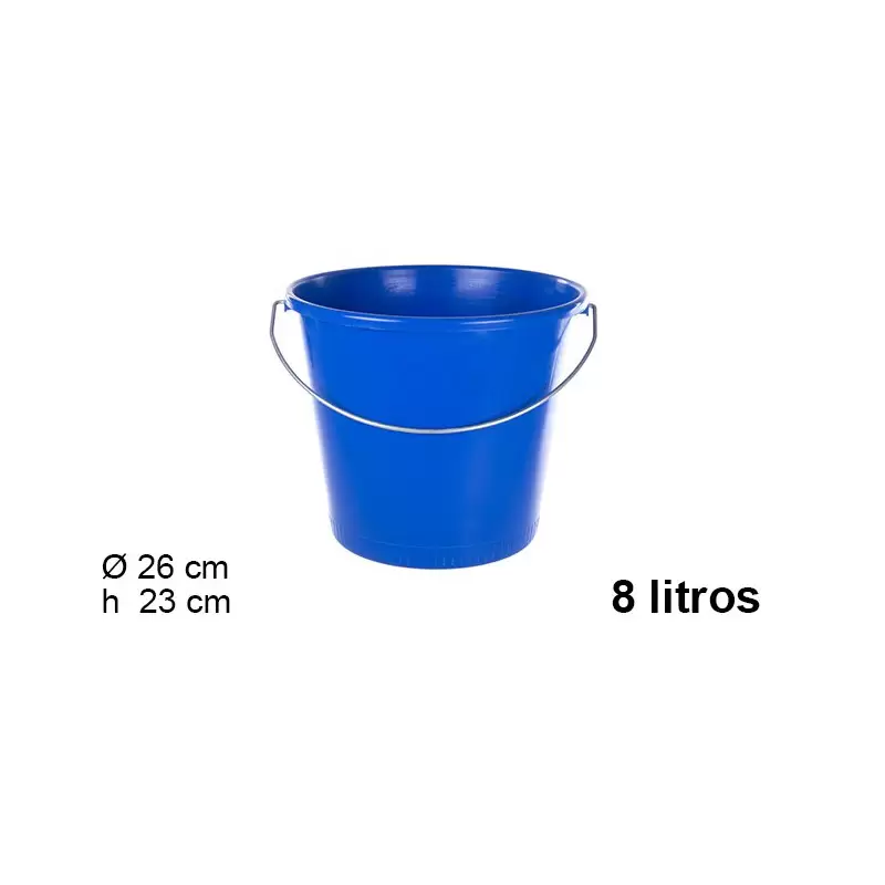 Secchio in plastica con manico in ferro 8lt 103040